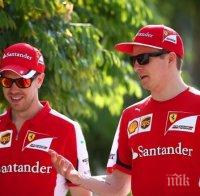 Фетел и Райконен изненадани от техническите проблеми във Ферари