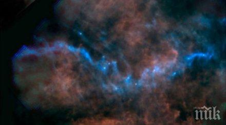 телескопът хершел разкри панделка изпъстрена бъдещи звезди