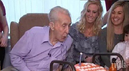 дядо 104 години повярвате направи рождения ден видео