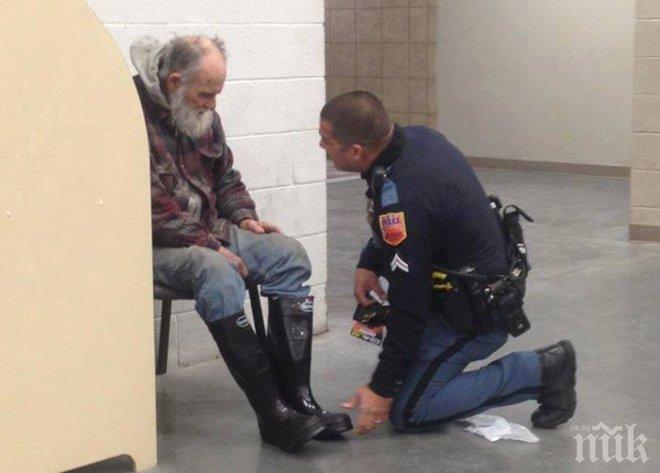 Бездомен човек отказва да напусне магазина! Това, което полицаят вижда... разбива сърцето му!