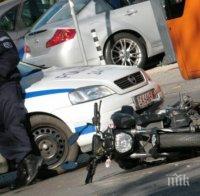 Мотор и кола се сблъскаха в Благоевград