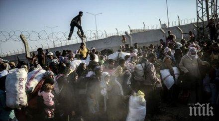 скопие 3000 мигранти атакуваха границата гръцката полиция наблюдава щурма ранени полицаи военни