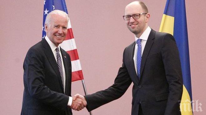 Байдън е благодарил на Яценюк за партньорството със САЩ