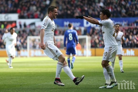 Суонзи сложи край на серията на Хидинк с историческа победа над Челси (видео)