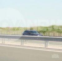 Камикадзе на магистрала Тракия! Джигит фучи в насрещното 