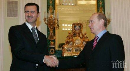 башар асад владимир путин популярният политик сирия