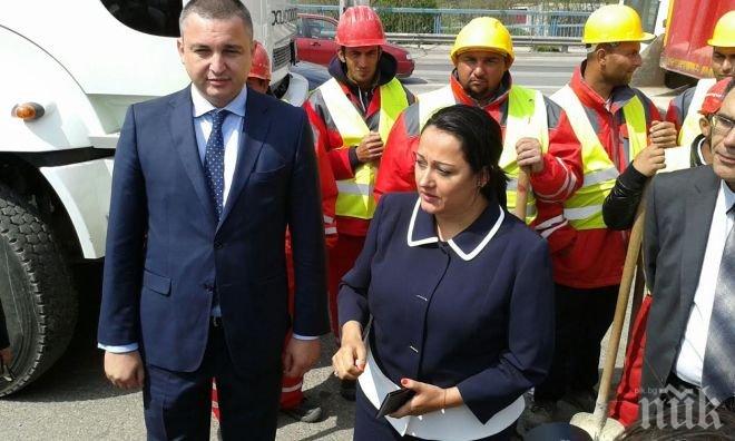 Министър Лиляна Павлова и кметът на Варна Иван Портних дадоха старт на ремонта на Аспаруховия мост