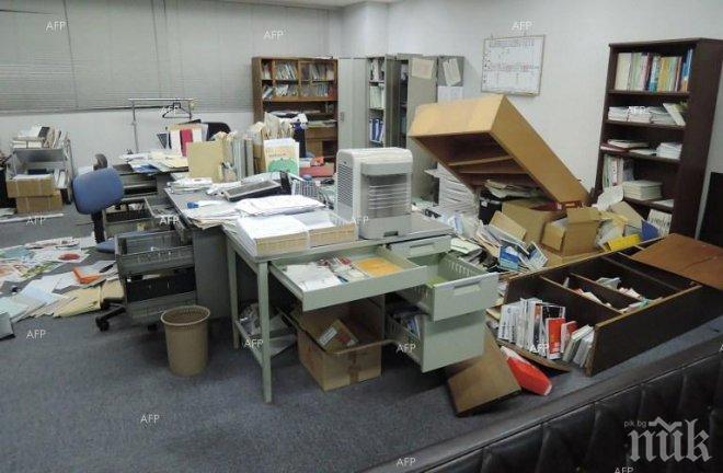 При трусовете в Япония са ранени 761 души, 44 от които са в тежко състояние