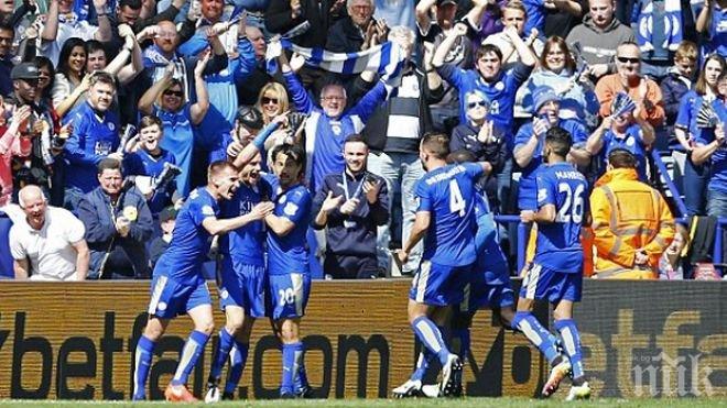 Десетима от Лестър се пребориха за ценна точка в мач с неособено адекватен съдия