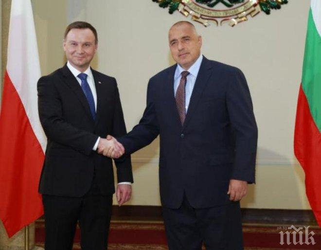 Борисов: България и Полша имат отлични двустранни отношения