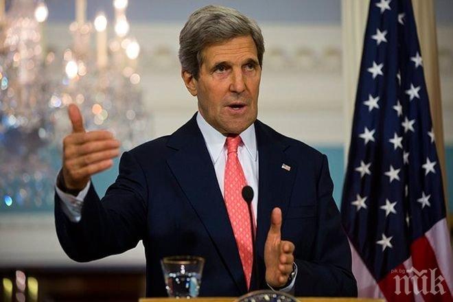 Кери: САЩ настояват за едновременното съществуване на Израел и на Палестина