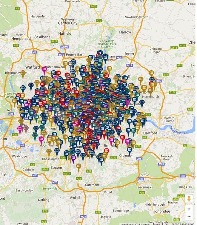 Карта показва къде и с какво можете да бъдете убити!