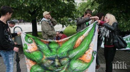 протест легализиране марихуаната състоя софия снимки