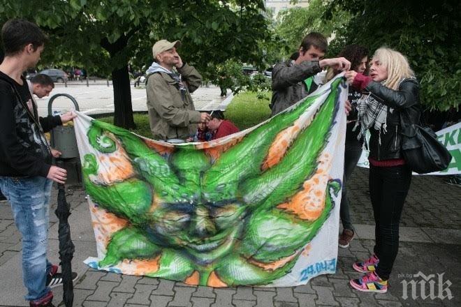 Протест за легализиране на марихуаната се състоя в София (снимки)