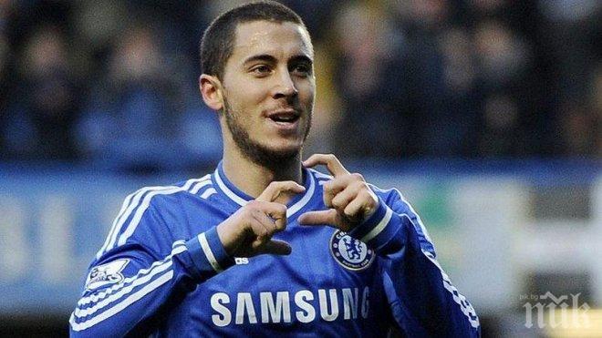 Азар и всички в Челси стискат палци за Лестър в битката с Тотнъм