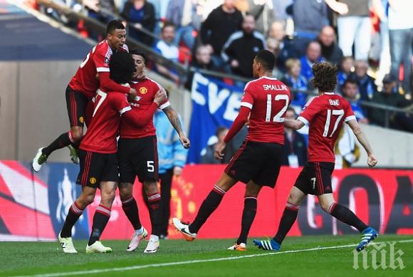 Гол в 93-ата минута прати Ман Юнайтед на финал за ФА Къп (видео)