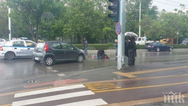 Пометена пешеходка е с травма на черепа