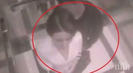 прави жена нокаутира асансьора загорял мераклия видео