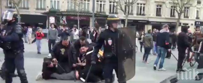 78 ранени полицаи и 214 арестувани при протестите във Франция
