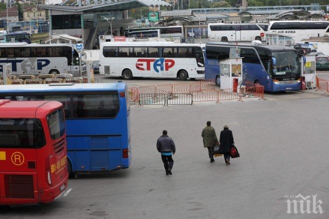 Близо 50% повече автобуси тръгнаха от автогара София
