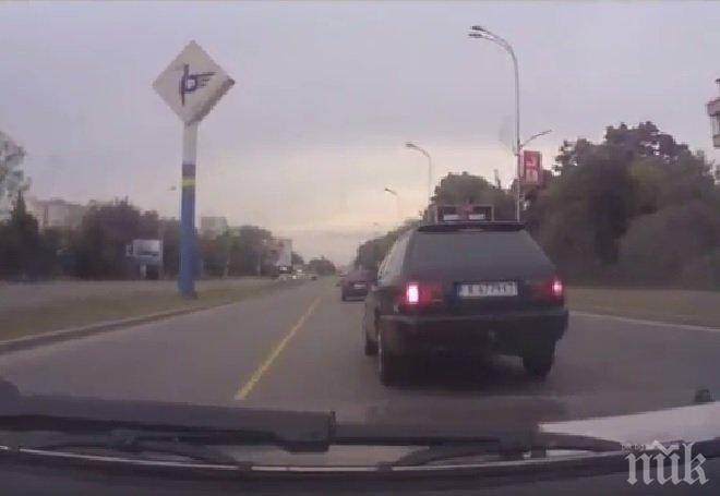 Джигит се опита да предизвика катастрофа в Бургас (ВИДЕО)
