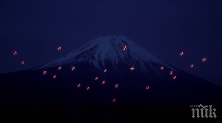 дрона оборудвани 16500 led светлини танцуват въздух видео