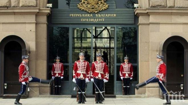 Тържествена смяна на почетния караул пред президентството 