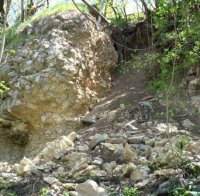 Свлачището на пътя Варна - Златни пясъци се разраства