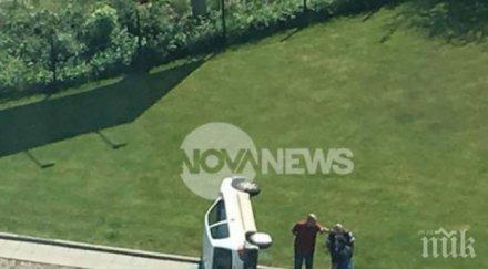 кола преобърна булевард софия снимка