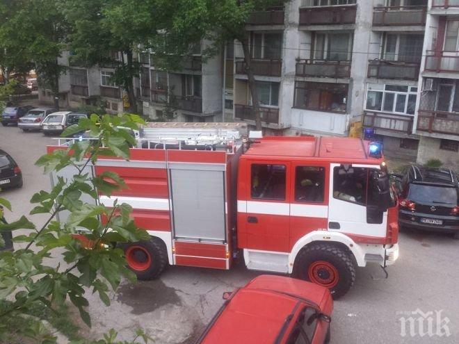 Пожар шашна живеещи срещу полицията в Добрич (СНИМКИ)