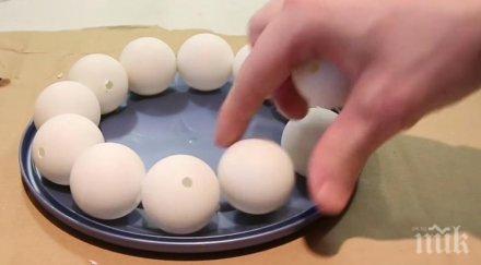 мъж нареди пинг понг топчета кръг направи нещо всеки иска опита