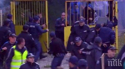 ултрасите левски нападнали полицаи остават ареста