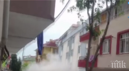 седеметажна сграда рухна истанбул видео