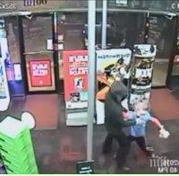 Храбро седемгодишно момче скочи на бой на въоръжени грабители в магазин (ВИДЕО) 