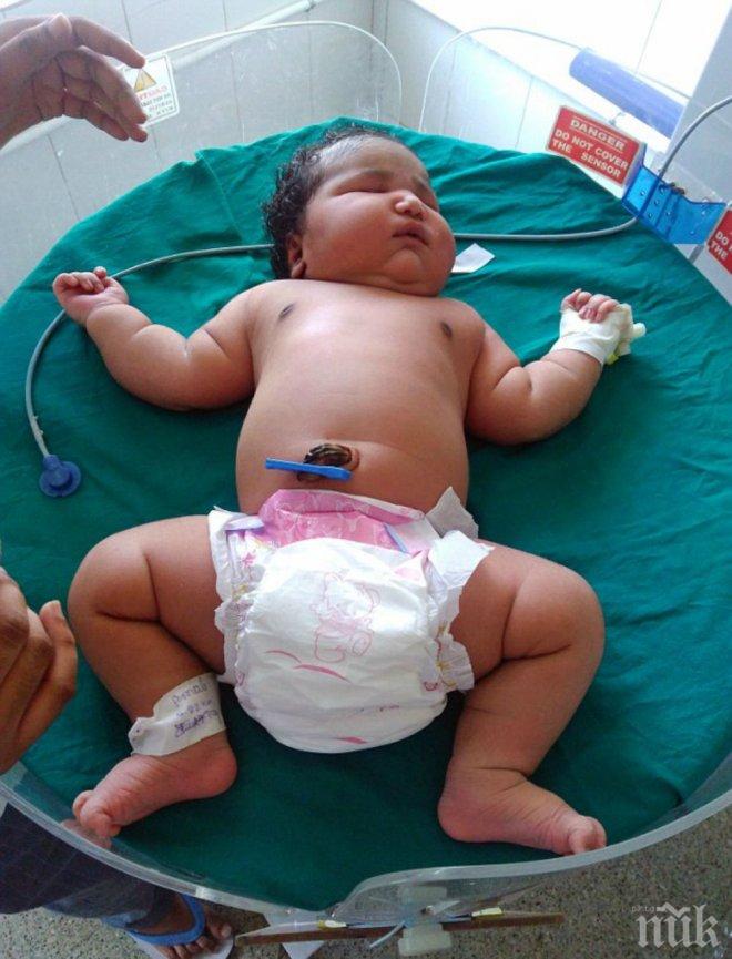 19-годишна роди бебе-гигант, тежащо 7 килограма