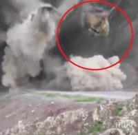 УНИКАЛНО ВИДЕО! Кюрди разпиляват на части турска бойна машина
