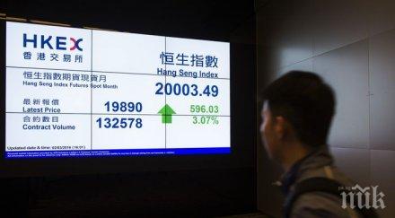 рекорд срив китайския фондов пазар минута