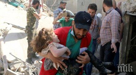 спасиха дете разрушена сграда сирия видео