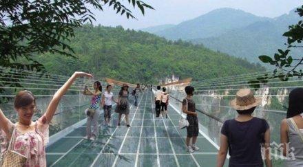 китай построиха дългия стъклен мост света