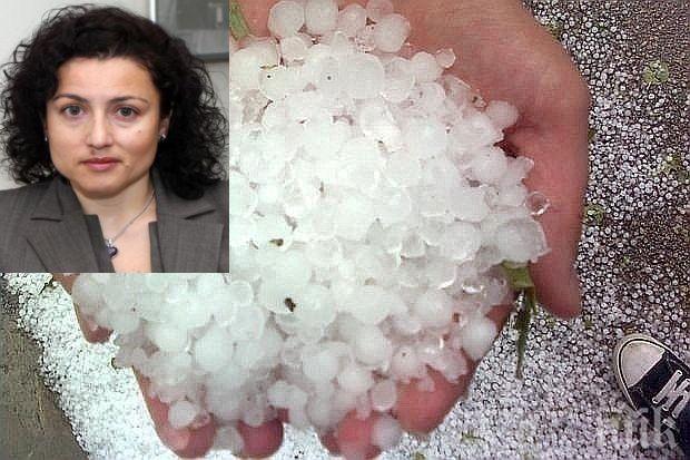 Министър предупреди: Очакват ни рекордни градушки!