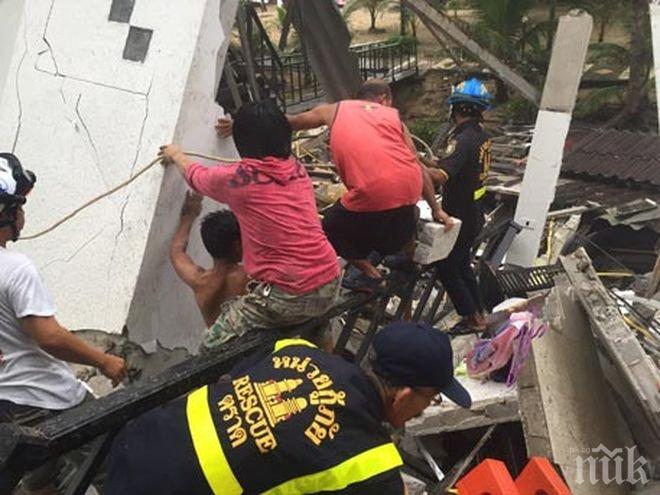 Хотел рухна в Тайланд след силни дъждове