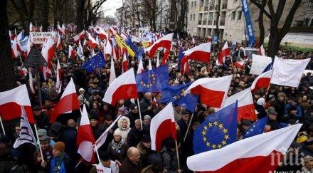 демонстрации подкрепа демокрацията полша