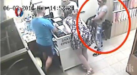 нагла кражба джебчийка отмъкна бона клиентка магазин бижута снимки