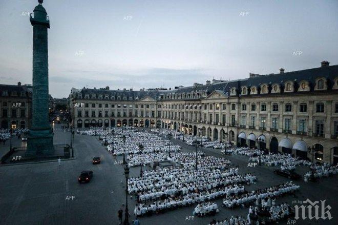 Около 7000 души проведоха флашмоб „Вечеря в бяло“ на площад „Вандом“