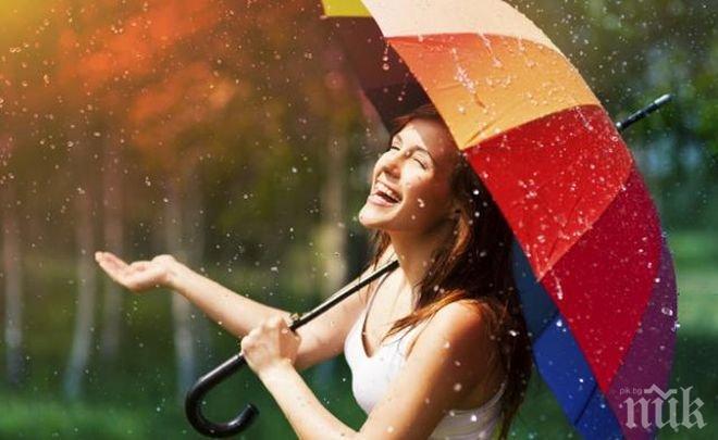 Отново краткотрайни превалявания следобед, температури между 19° и 24°