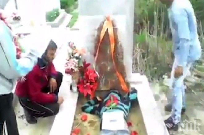 ШОКИРАЩО ВИДЕО! Брутална ромска гавра на гробищата взриви нета (18+)
