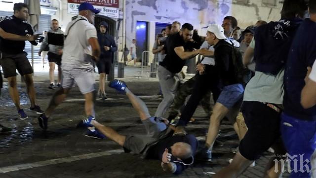 Френската полиция разпръсва британски фенове в Марсилия