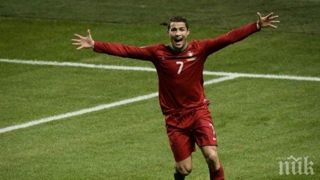 Кристиано Роналдо гони успехи, но и рекорди срещу Исландия (СРЕЩАТА НА ЖИВО)
