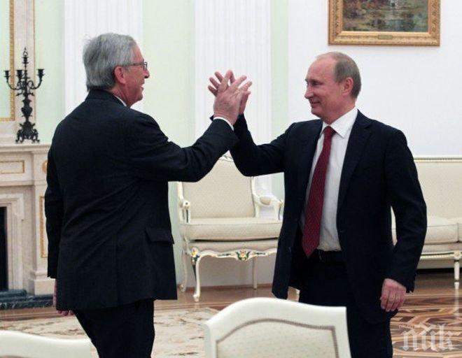 Путин и Юнкер обсъждат санкциите, „Северен поток-2“ и конфликта в Украйна