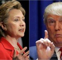 Хилари Клинтън изпреварва Доналд Тръмп с 5% в колебаещите се щати